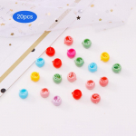 Lovely Beads plaukų segtukas mergaitėms Candy Colors Plastikiniai mini plaukų segtukai Barrette 20PCS