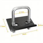 1 vnt. Didelio stiprumo įtempiklis 1,25 ir 2 colių vilkimo priekabos kablys U formos varžtas rutulinis laikiklis stabilizatorius svyravimo neleidžiantis griebtuvas 1set pilka