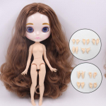ICY DBS Blyth Lėlė I&scaron;raižytos Lūpos Veidas Balta Oda Jungiamas Kūnas 1/6 BJD Speciali Kaina OB24 Žaislas Dovana 30cm height doll