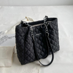 Didelės talpos moteri&scaron;kas dygsniuotas ne&scaron;iojimo krep&scaron;ys, madingas universalus krep&scaron;ys priemiestyje 38x10x26cm