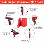 3 vnt. įrankių laikiklio laikiklis Milwaukee M12 įrankių kabyklai su varžtais Įrankių laikiklį galima pritvirtinti prie sienos arba darbastalio įrankių