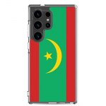 Coque T&eacute;l&eacute;phone &ndash; Samsung &ndash; Galaxy S24 Ultra &ndash; Drapeau de la Mauritanie &ndash; Souple &ndash; įvairiaspalvis