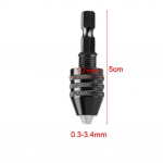 Mini beraktis gręžimo griebtuvas 0,3&ndash;8 mm savaime susiveržiantys elektriniai grąžtai įvorės tvirtinimo įrankiai 1/4 colio &scaron;e&scaron;iakampio koto greito keitimo keitiklis