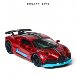 1/32 Lydinio Liejimo Metalo Žaislinio Automobilio Modelis Bugatti Divo Žaislinis Automobilis Miniatiūrinis Automobilio Modelis su &Scaron;viesa Žaislas Tinka Berniukams Vaikų Dovanų Kolekcija Papuo&scaron;alai mėlyna