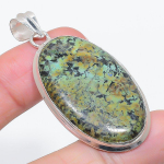 Natural Tibetan Turquoise 925 Sterling Silver Jewelry Pendant 2.21 s0f65