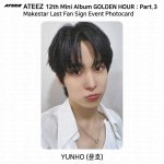 ATEEZ 12-asis mini albumas Golden Hour Part3 MakeStar Paskutinis gerbėjų autografų sesijos renginys Fotokortelė Yunho