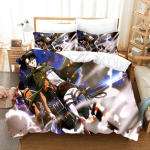 3D spausdintas Attack On Titan AOT patalynės komplektas Anime Levi antklodės užvalkalas Dvigulis Vieno dydžio Pilnas Karalienės dydžio Karaliaus dydžio Suaugusiems Vaikams Patalynė Antklodės užvalkalas EU Twin(135x200cm)