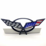 1 vnt. automobilio priekinio variklio dangčio/galinės bagažinės/&scaron;oninio sparno emblema, ženklelis, lipdukas, decal for Corvette Camaro Cruze Malibu juoda