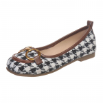 2024 Nauji prancūzi&scaron;ko stiliaus retro languoti batai su metaline sagtimi, žemu aulu, universalūs, su storu kulnu, moteri&scaron;ki batai, &scaron;ventiniai, pasipuo&scaron;ti 40 &scaron;viesiai pilka spalva