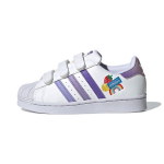 Adidas Superstar CF Cvaisiai ir Vaivoryk&scaron;tės lopai Vaikams sportbačiai Baltas Debesies baltumo &Scaron;viesiai violetinis GY3314 33&frac12;