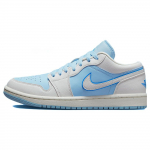 Air Jordan 1 Low SE Reverse Ice Blue Moteri&scaron;ki sportbačiai Sail Dark-Powder-Blue DV1299-104 36.5