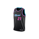 Nike NBA Fan Edition 2018-2019 Heat Liemenė Dragic Whiteside Ne. 21 vyri&scaron;ki vir&scaron;utiniai drabužiai Juodi AJ4622-011 M