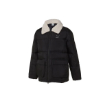 Puma Unisex vir&scaron;utiniai drabužiai juoda pūkinė striukė su vilna pamu&scaron;alu 929798-01 S