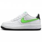 Nike Air Force 1 GS Balti Žali Smūgio Vaikų Sportbačiai Juodi FV5948-106 35.5