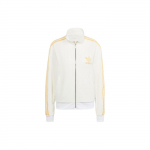 Adidas Originals Zip Stripe Logo Spausdinimo Striukė Moteri&scaron;ka Vir&scaron;utinė Apranga Off-White IT9875 XL