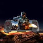 Bluetooth Dvigubo režimo žaidimų pultelis, skirtas iOS Android mobiliajam telefonui, žaidimų vairasvirtė, juodas