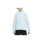 Nike Dri-Fit Vienspalvis Džemperis su Gobtuvu ir Užtrauktuku Vaikams Striukės Ledynų Mėlyna DO7095-474 S