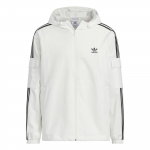 Adidas Originals Stag Track Atsitiktinis Minimalistinis Universalus Striukė su Gobtuvu Unisex Striukė Ry&scaron;kiai Balta KB1944 S