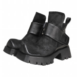 Madingi 10,5 cm patogūs batai moterims Etniniai platforminiai ankle boots Pavasario Dideli keistos formos nosies galai Karvės natūrali oda Rudens mados batai Mocasins 35