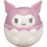 Sanrio 3D dubenėlis su 13 x personažo Round Kuromi dangteliu, apie. 400ml, Apie. 13cm, Indai, Violetinė, san4556-4