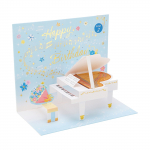 Sanrio Gimtadienio kortelė Melody Baltas pianinas 183261 JPME23-1R balta