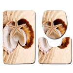 Paplūdimys Vonios kambarys Tualetas Trys dalys Grindų kilimėlis Durų kilimėlis Vonios kilimas three-piece set 45 * 75cm beige