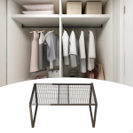 Expandable Cabinet Storage Shelf Organizer Rack Nonslip Reusable for Books Home under Sink S