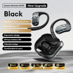 Lenovo AC101 Atvirų ausų oro laidumo ausinės su kabliukais &ndash; Bluetooth 6.0, 14,2 mm Hi-Fi garsiakalbis, 30 val. baterija, ENC HD skambučiai, IPX4 atsparumas vandeniui sportui juoda