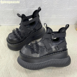 Gotikinio Punk Stiliaus Ankle Boots 8cm Storu Padu Trumpi Batai Moterims 2025 Nauji Rock Auk&scaron;takulniai Batai Saldūs &Scaron;aunūs Didelių Pir&scaron;tų Batai 35