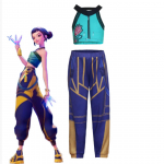 2025 Zoey Mira Rumi 3D spausdinimo Cosplay kostiumas Helovinas Karnavalas K-Pop Medžiotojos Merginų grupės Idol Vaidmenų žaidimas Apsirengimo apranga 140cm violetinė