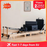 Pilateso lova su auk&scaron;čio reguliavimu, fitneso įranga, jogos studija, sporto salė, pilateso reformeris su kopėčiomis, privatus klubas, namai, kultūrizmas, pratimai Maple