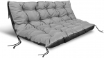 Sodo pagalvių rinkinys 120/80 cm + 120/40 cm padėklų suoliukui, atsparus vandeniui, pilkas