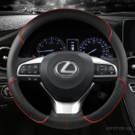Car Steering-Wheels Cover 38cm 15 For Lexus Es250 Is300 Rx270 rx450 Nx300 Ls460 Ct200h Ux260 Gx470 gx460 Lx570 Gs300 balta