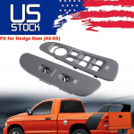 LHD priekinių durų lango jungiklio rėmo pakeliamojo skydo dangčio apdailos komplektas, tinkamas Dodge Ram 1500 2500 2002-2005 automobilių priedams Pair LightGray