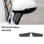 Skirta Porsche Macan 2015-2018 m. Anglies Pluo&scaron;to Automobilio Galinio Vaizdo Veidrodėlio Kairės De&scaron;inės Anti-Scratch Apdailos Juostelės I&scaron;orės Dekoravimo Lipdukas juoda