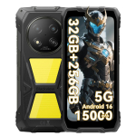 Blackview ROCK 2 Pro tvirtas mobilusis telefonas, 8 GB RAM, 256 GB ROM, 5G, Android 16, 15000 mAh i&scaron;manusis telefonas Only cell phone juoda