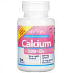 21st Century, Kalcis 500 + D3, 15mcg (600 TV), 90 tablečių