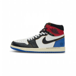 Jordan x Union X Fragment Design Air Jordan 1 Auk&scaron;takulniai Vintažiniai Krep&scaron;inio Batai Unisex Juodi Balti Mėlyni IO7847-002 36
