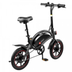 DYU D3F Elektrinis dviratis 14 250W Variklis Priekiniai ir Galiniai Diskiniai Stabdžiai Didžiausias Greitis 25Km/h Sulankstomas E-Dviratis 36V 10AH Juodas No Accelerator juoda
