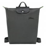 Longchamp Le Pliage Tekstūruotas logotipas Reguliuojama plati peties rankena Nailoninė kuprinė Moteri&scaron;ka kuprinė Grafito 10284919P66 Basic Set (Bag)