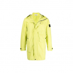 Stone Island FW21 Logotipo lopas Su gobtuvu Ilgomis rankovėmis Parka Vyri&scaron;ki vir&scaron;utiniai drabužiai Geltonas 741570222-V0051 L