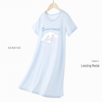Hello Kitty mergaičių modalinis vasarinis naktinis suknelė 140cm mėlyna