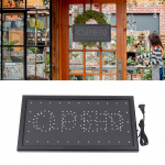 Neono &bdquo;Atidaryta/Uždaryta&ldquo; ženklas, LED lango/durų kabinamas verslo ženklas su grandinėle, 48x25cm ap&scaron;viesta parduotuvės vitrinos dekoracija, parduotuvės i&scaron;kabos