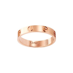 Cartier Meilės serijos Klasikinis sraigtinis žiedas 3,6 mm 18k rožinio aukso Vyri&scaron;kas žiedas B4085200 Box,Warranty Not Included,51