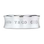 Tiffany & Co. 1837 Graviruotas Logotipas Žiedas Moteri&scaron;ki žiedai Sidabrinis FF11014 Box