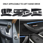 Naujas 3D Automobilio Salono Matinis Juodas Anglies Pluo&scaron;to Lipdukas Apdaila BMW 3 Serijos F30 F31 F35 2013-2017 Auk&scaron;tos Kokybės Automobilio Dalis CHINA