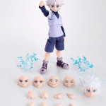 Anime SHF Hunter x Hunter Killua Zoldyck PVC Veiksmo Figūrėlės Modelis Žaislai Surinkimo Pakuotė Stalo Ornamentas Statulėlė Kolekcinė Lėlė Dovana white