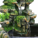 Stalo krioklio fontanas akmenynas Zen statula vandens fontanai ornamentas dovanos No Mist