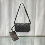 Nauja Madinga Odinė Rankomis Nerta Klipsinė Rankinė Peties Dirželis Vienos Peties Crossbody Telefono Krep&scaron;ys 20x2x12cm gray