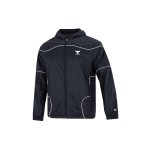 Under Armour Project Rock Brahma striukė su &scaron;variomis linijomis ir vienspalviu logotipu, laisvalaikio sportinė vyri&scaron;ka austinė striukė su gobtuvu, juoda 1373580-001 L